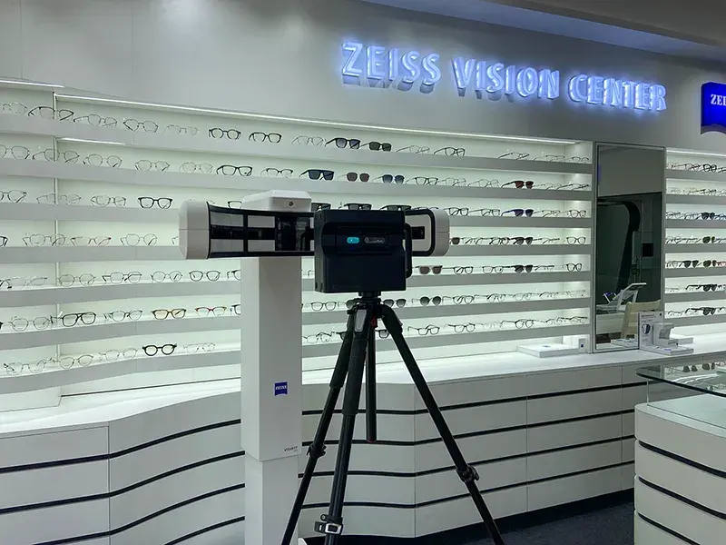 Matterport camera in a retail showroom in Mumbai.