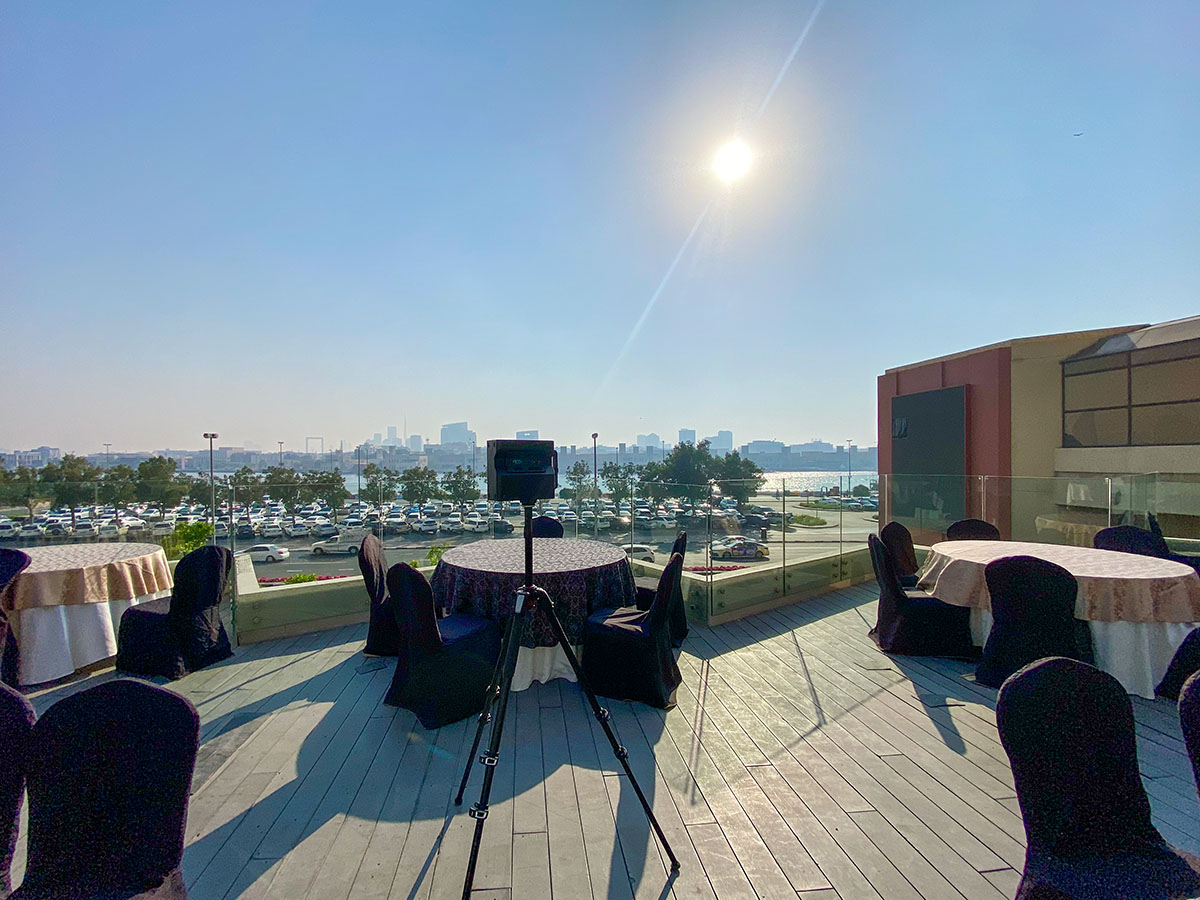 Outdoor Creek View Lounge scanning.