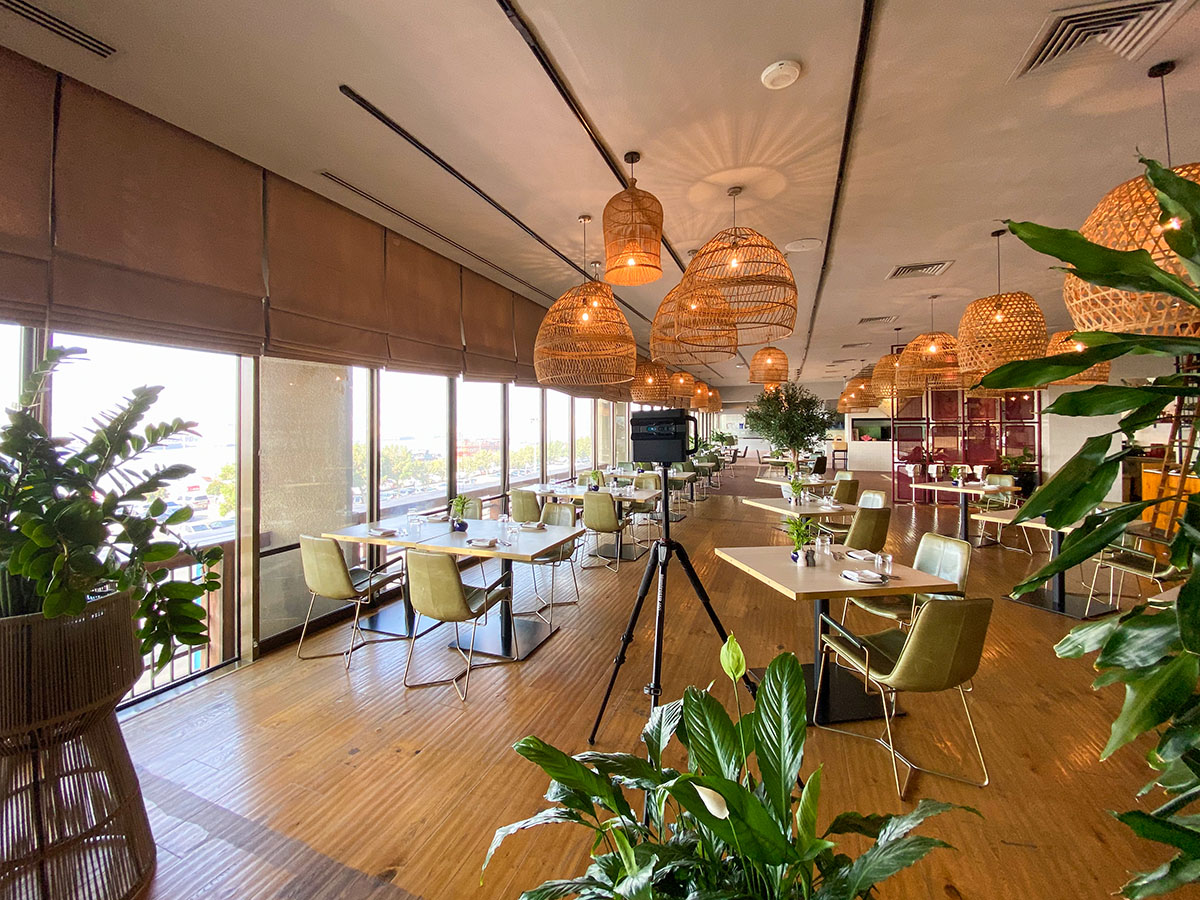 Scanning the Fish Market restaurant.