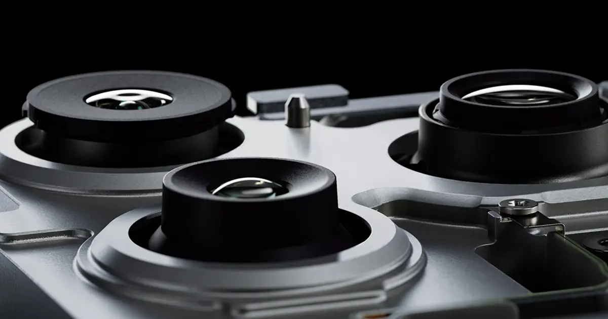 A professional shot of the iPhone 17 Pro, highlighting its triple-lens camera system.