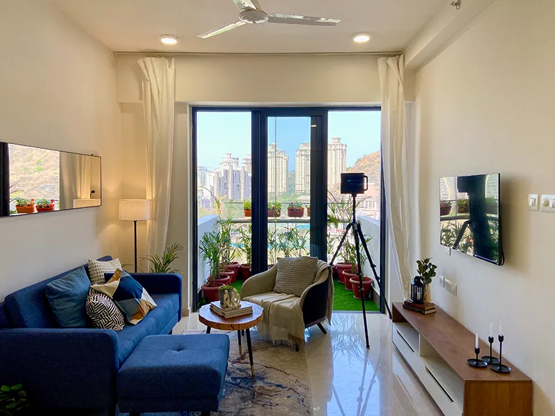 A residential apartment interior captured in Mumbai.