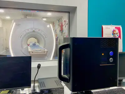 A hospital facility interior captured for a healthcare digital twin.