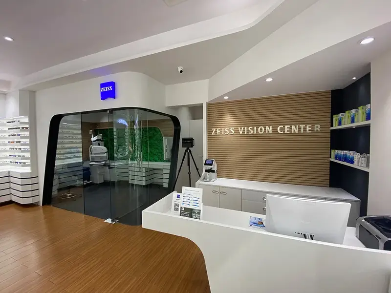 Interior of the ZEISS Vision Center in Indiranagar, Bengaluru, captured during a Matterport scan.